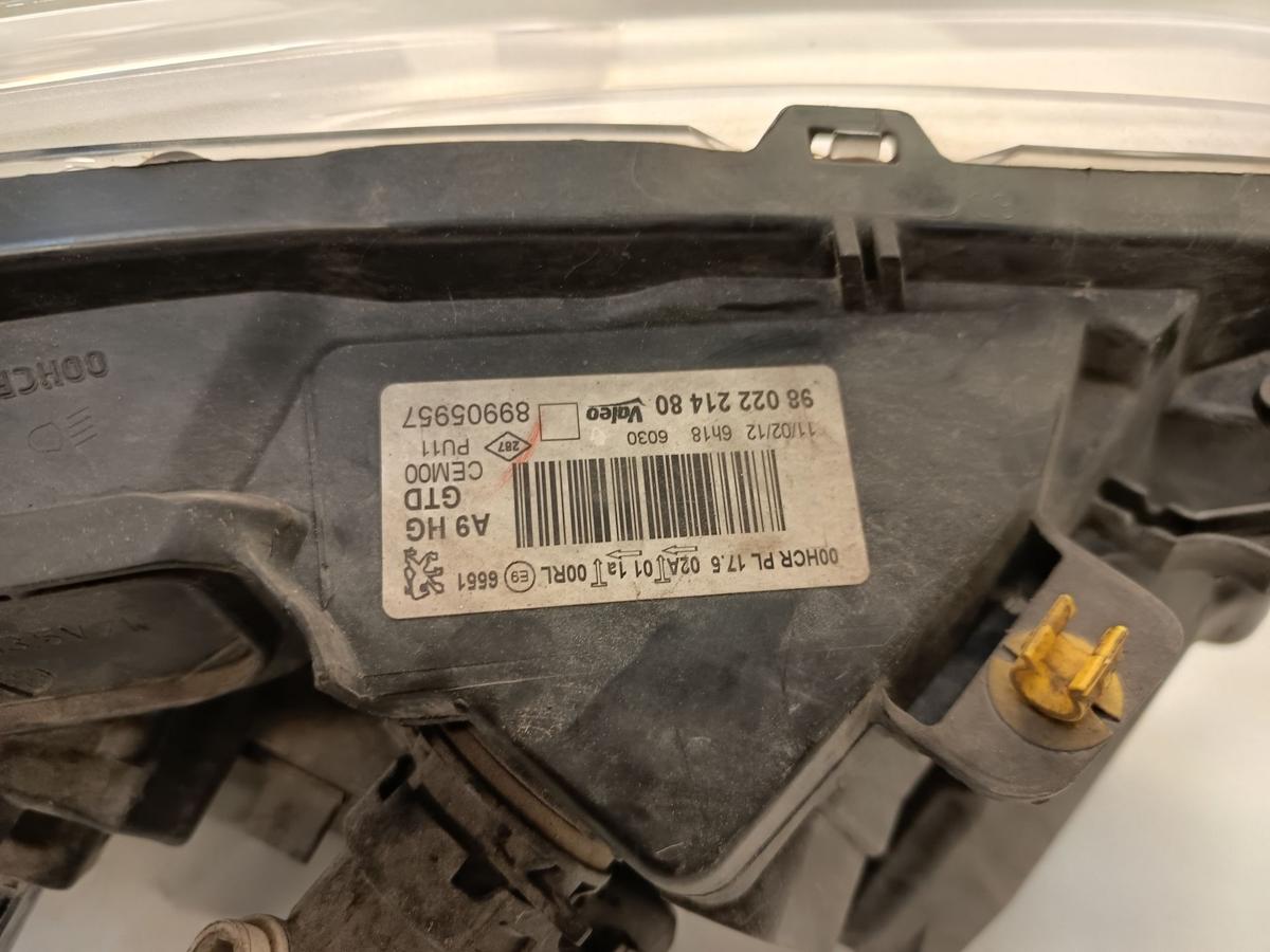 Peugeot 208 I orig Scheinwerfer links Halogen Fahrerseite Bj 2012-2015