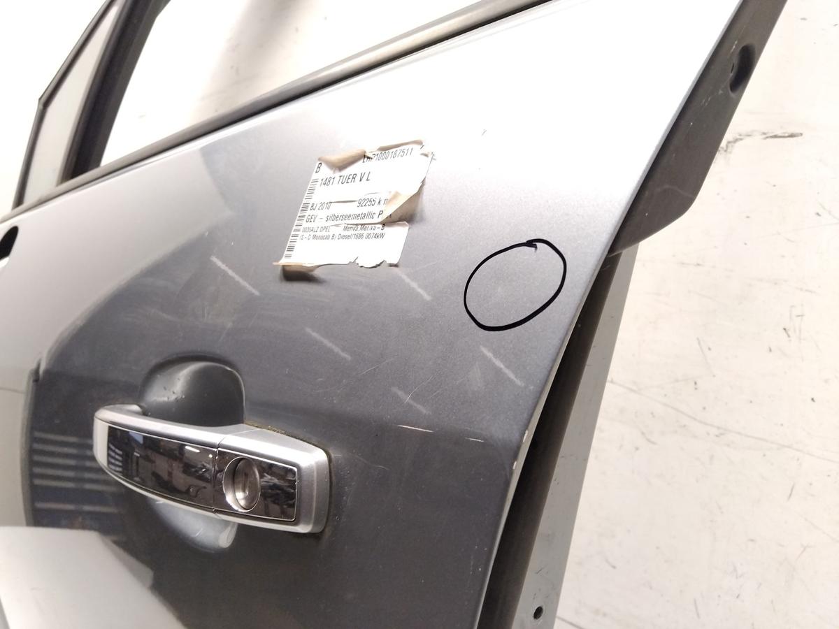 Opel Meriva B original T&uuml;r vorn links Fahrert&uuml;r silberseemetallic GEV BJ2010