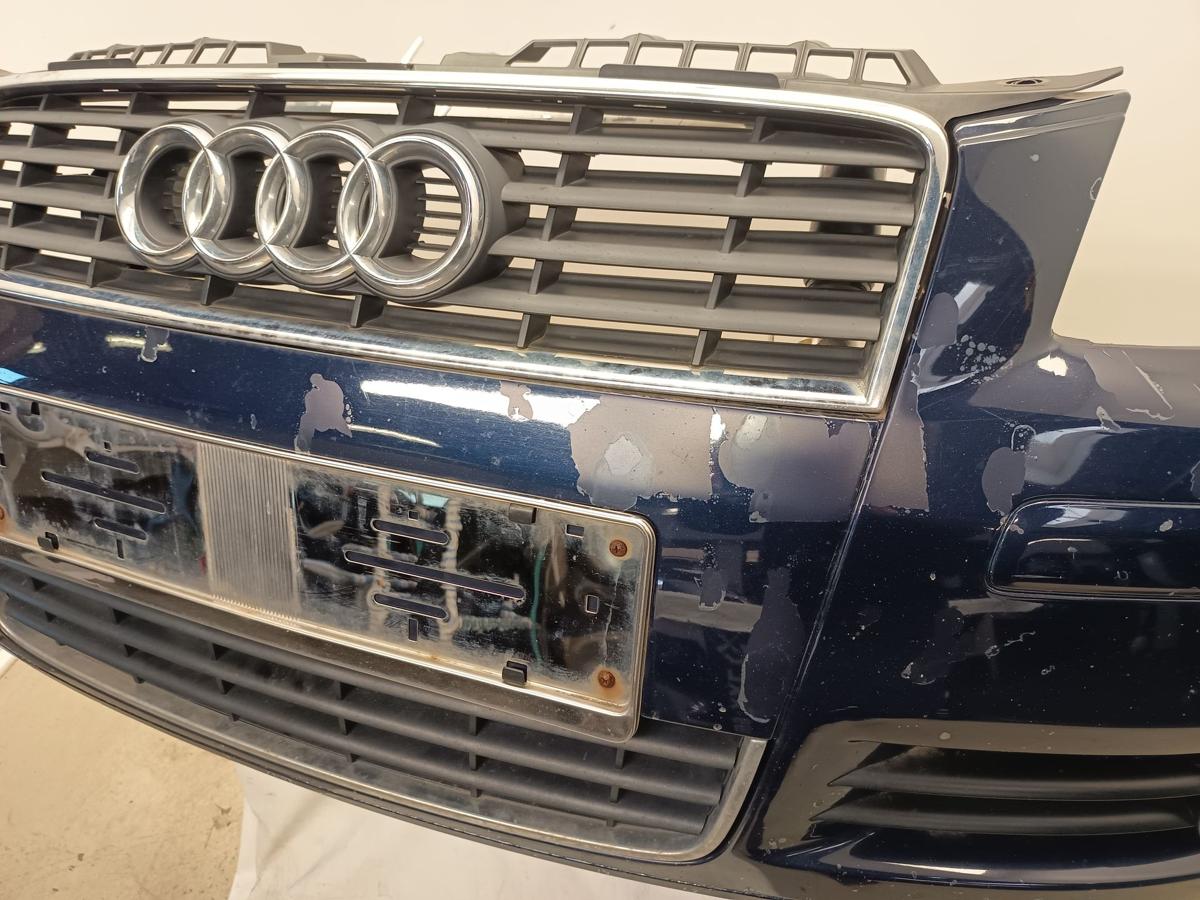 Audi A3 8P original Stoßfänger/ Stoßstange vorn mit NSW LZ5J MOROBLAU Bj 2003