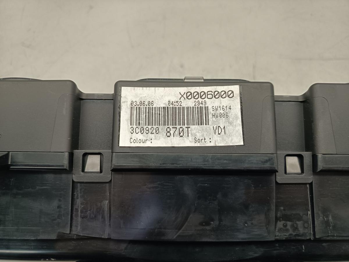 VW Passat 3C original Kombiinstrument Tacho 1.6 75kW Benzin Bj 2006