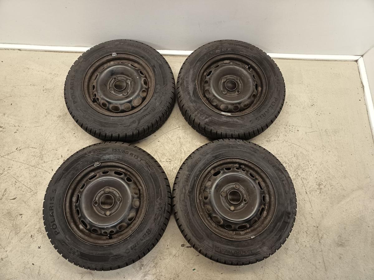 Opel Corsa C orig Satz Stahlfelgen mit Reifen 5x13 ET 43 mit Radkappen Bj 2004