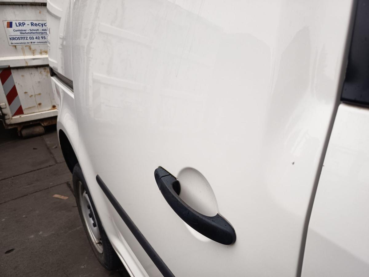VW Caddy III original Schiebet&uuml;r rechts hinten Fond Kasten B9A Candywei&szlig; Bj 2012