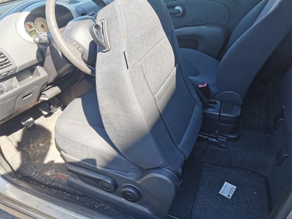 Nissan Micra K12 Fahrersitz Autositz Sitz vorn links Stoff 3trg Höhenverstellung