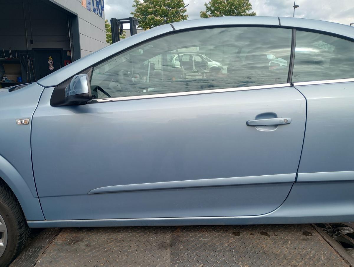 Opel Astra H TwinTop orig Tür links Cabrio Z21C Blau Bj 2008