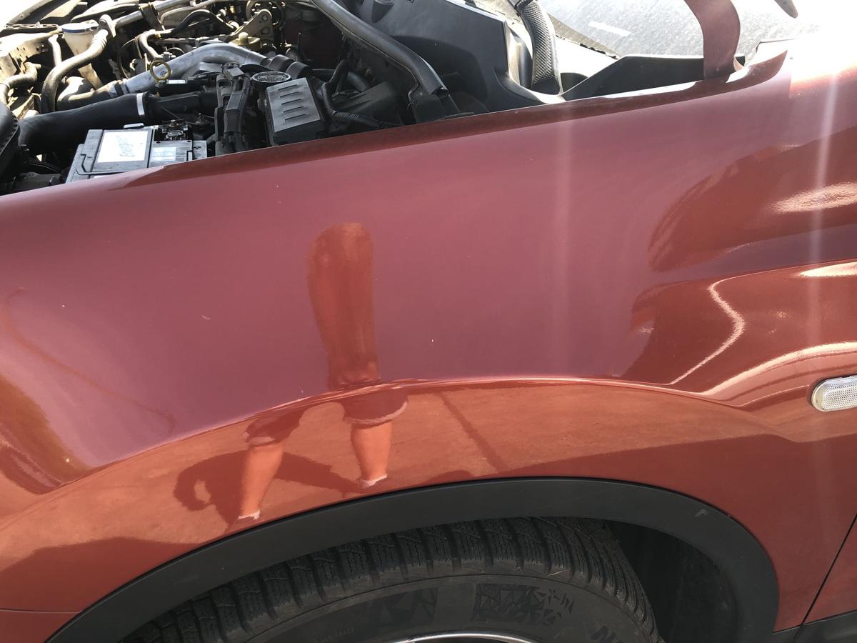 Nissan Qashqai J10 Kotfl&uuml;gel vorn links Fahrerseite A52 Fired Iron