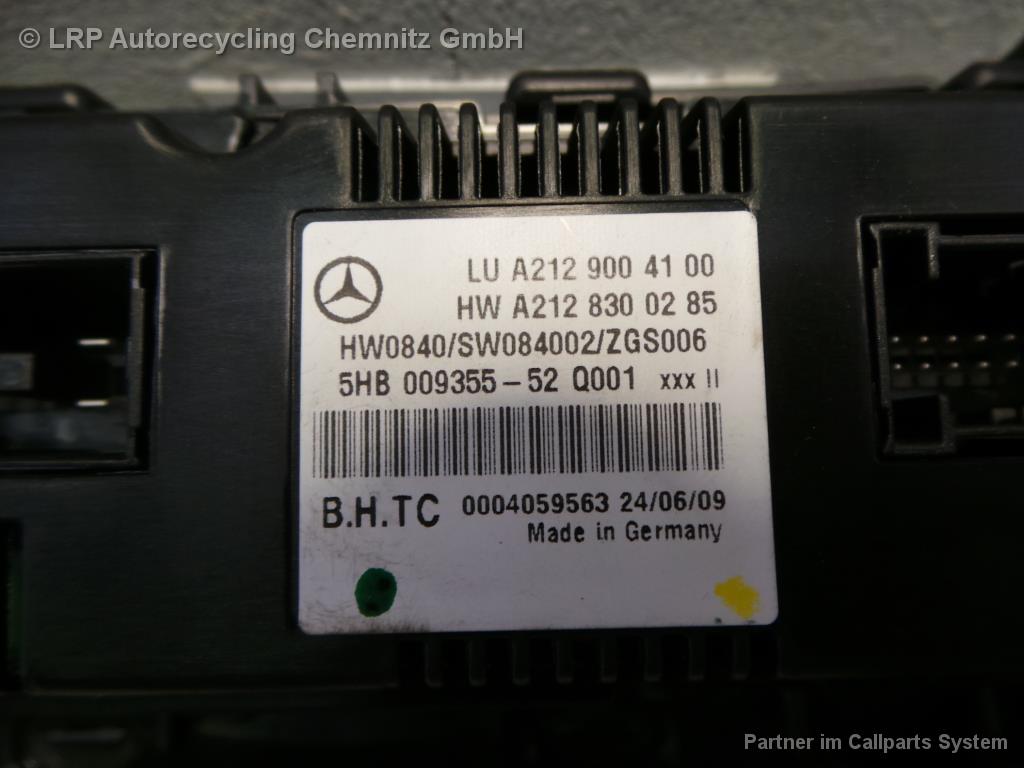 Mercedes (E) Klasse C207 BJ 2009,Klimabedienteil Heizbetätigung A2128300285