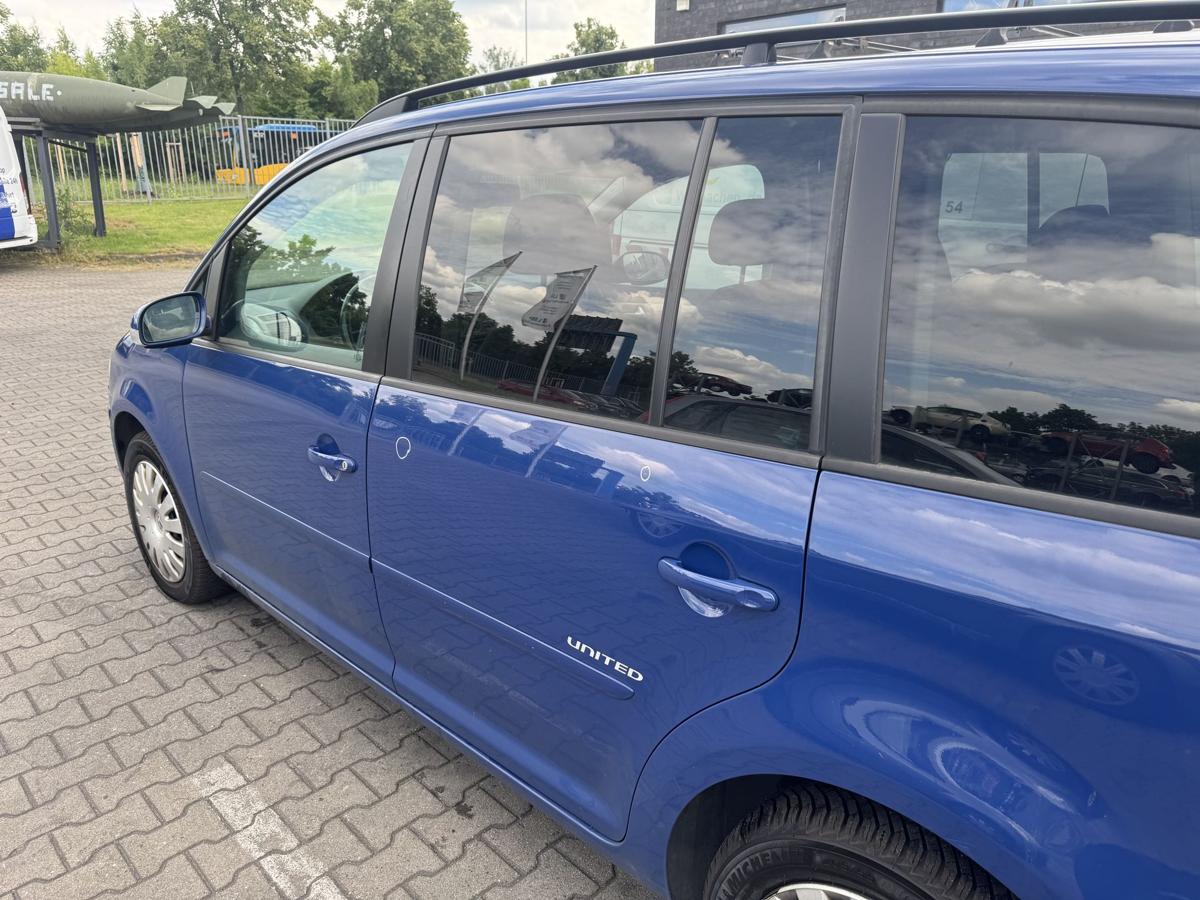 VW Touran 1T original T&uuml;r hinten links LL5M Indienblau Rohbau Bj.2008