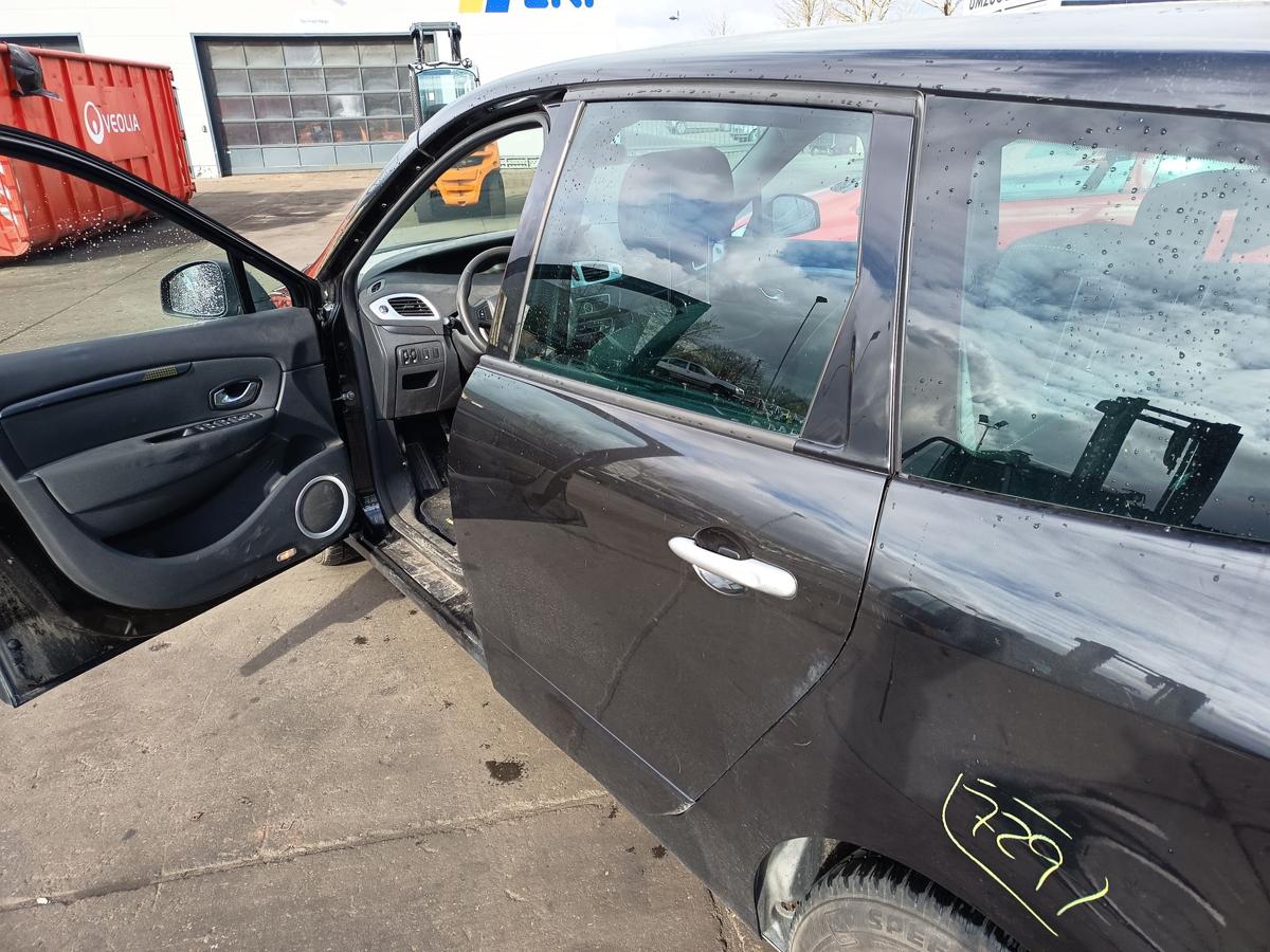Renault Grand Scenic 3 original T&uuml;r hinten links Fond 676 Perlschwarz Bj 2009