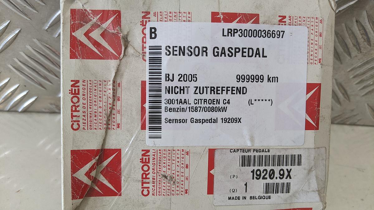 Citroen C4 L Sensor Gaspedal mit Halteplatte 19209X