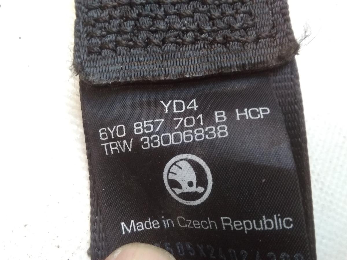 Skoda Fabia 1 6Y original Sicherheitsgurt vorn rechts schwarz unfallfrei BJ2005