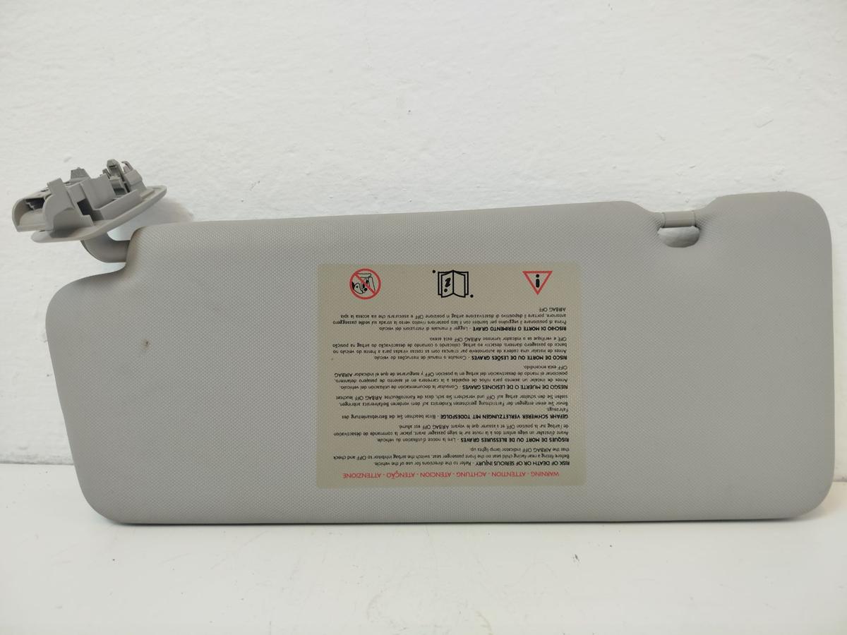 Renault Megane III 3 Sonnenblende vorn rechts mit Spiegel Fahrerseite grau beige