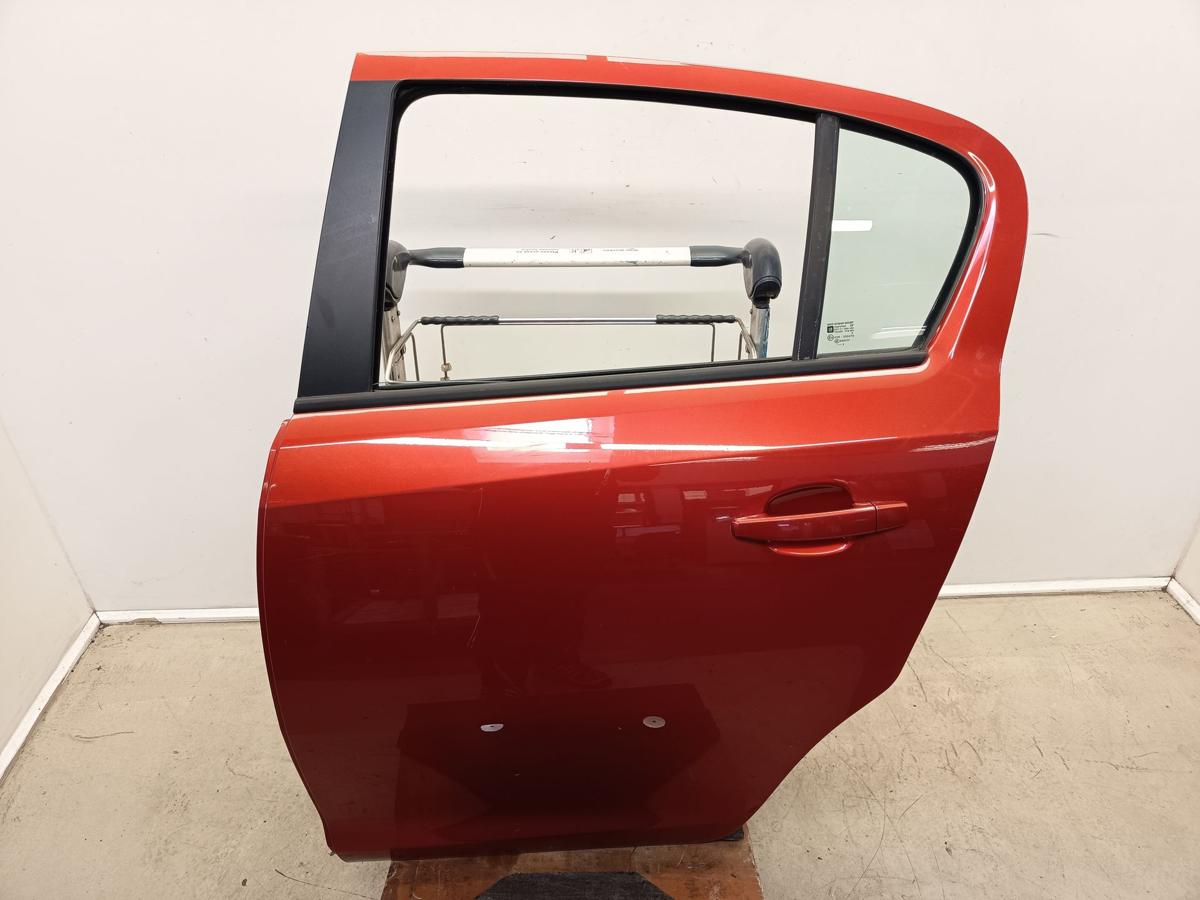 Opel Corsa D orig T&uuml;r hinten links 5Trg Fahrerseite Z50K Curry Red Bj 2012