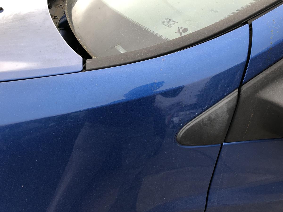 Renault Clio 3 Typ BR Kotfl&uuml;gel vorn links Fahrerseite TERNA Blue Index 185