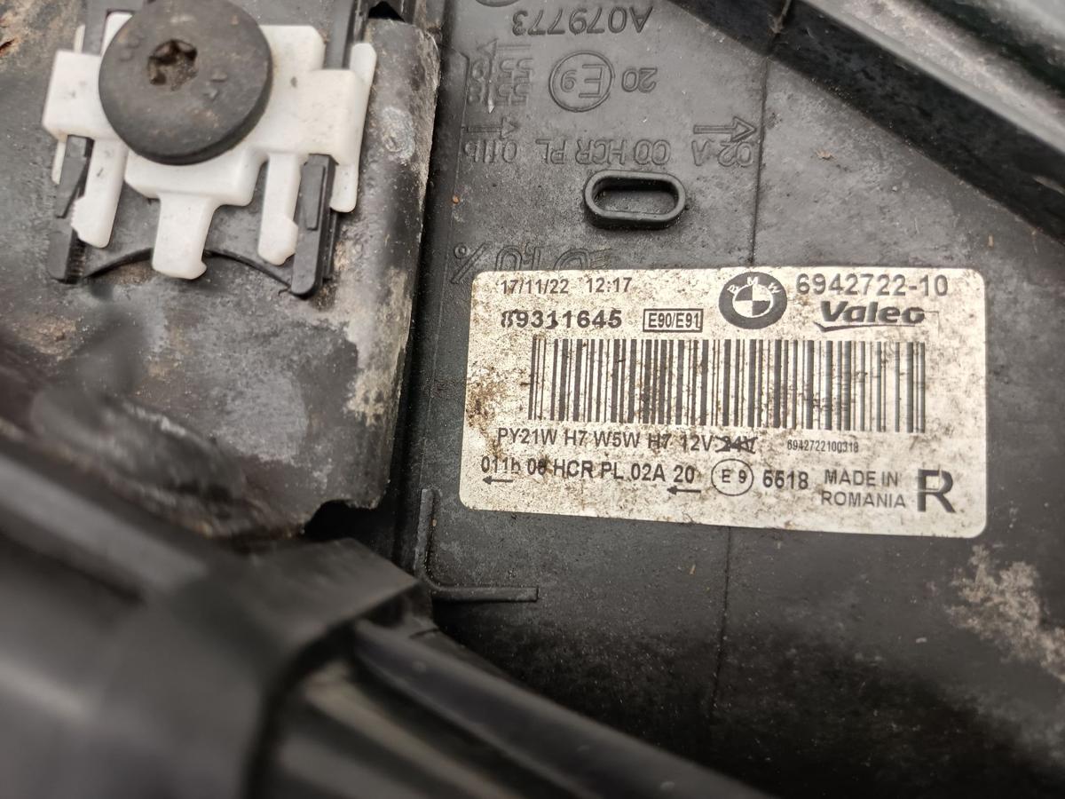 BMW E90/91 original Hauptscheinwerfer links Halogen Frontlicht vor LCI Bj 2006