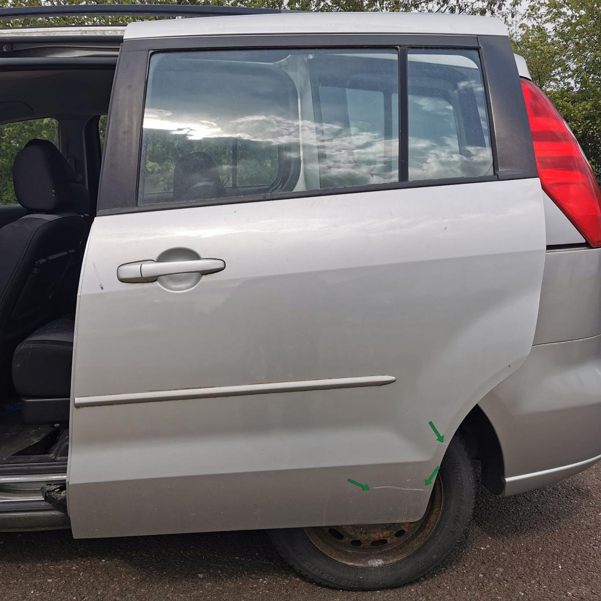 Schiebetür Tür Autotür Rohbautür hinten links Silber met Mazda 5 CR BILDER