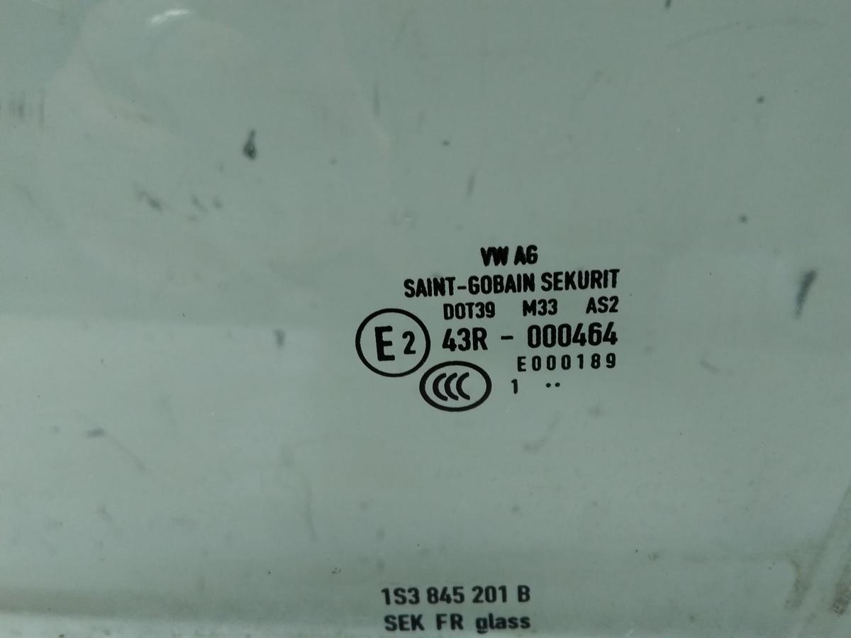 VW Up Seat Mii und Skoda Citigo T&uuml;rscheibe vorn links 3-T&uuml;rer gr&uuml;ncolor Bj.2012