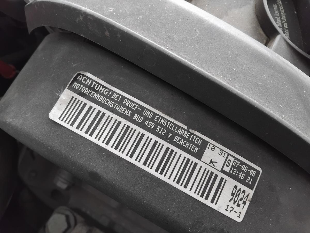 VW Golf 5 1K Motor Engine BUD 1.4 59kw 96180km