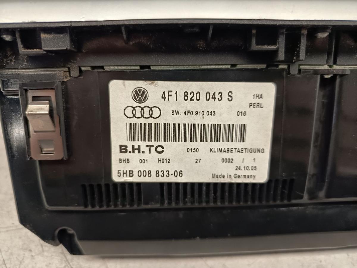 Audi A6 4F original Heizungsbet&auml;tigung Klima 4F1820043S Baujahr 2006