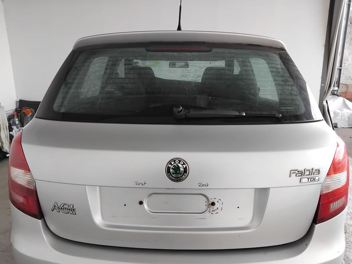 Skoda Fabia 2 5J Heckklappe LA7W reflexsilber 5t&uuml;rig Flie&szlig;heck mit Scheibe BJ08