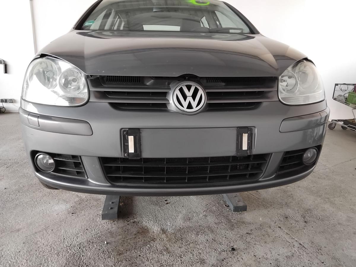 VW Golf 5 1K original Stoßstange Stoßfänger vorn mit SRA BJ2006 LA7T unitedgrey