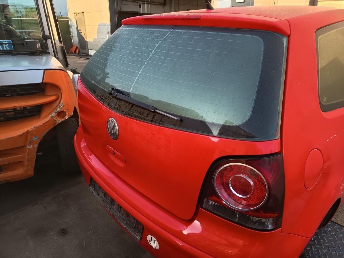 VW Polo 9N3 original Heckklappe mit Scheibe Deckel hinten P3G Flashrot Bj 2006