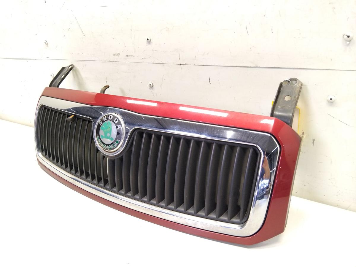 Skoda Fabia 1 6Y original Kühlergrill mit Rahmen LF3W Flamencorotmet. BJ2006
