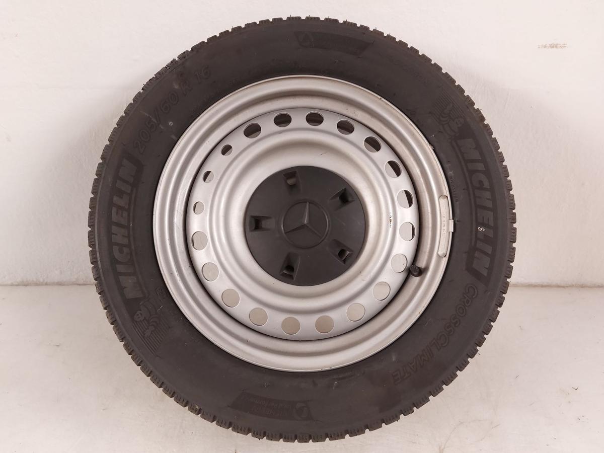 Mercedes Citan W420 Komplettrad Reifen Michelin 205/60 R16 Stahlfelge 6x16 OEM