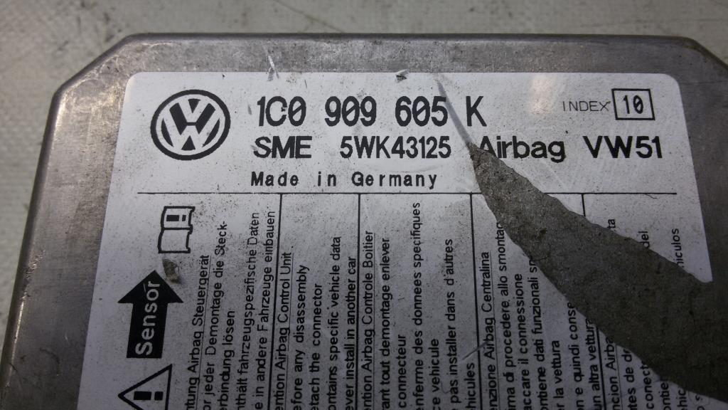 VW Polo 9N3 1C0909605K Steuergerät Airbag BJ2007