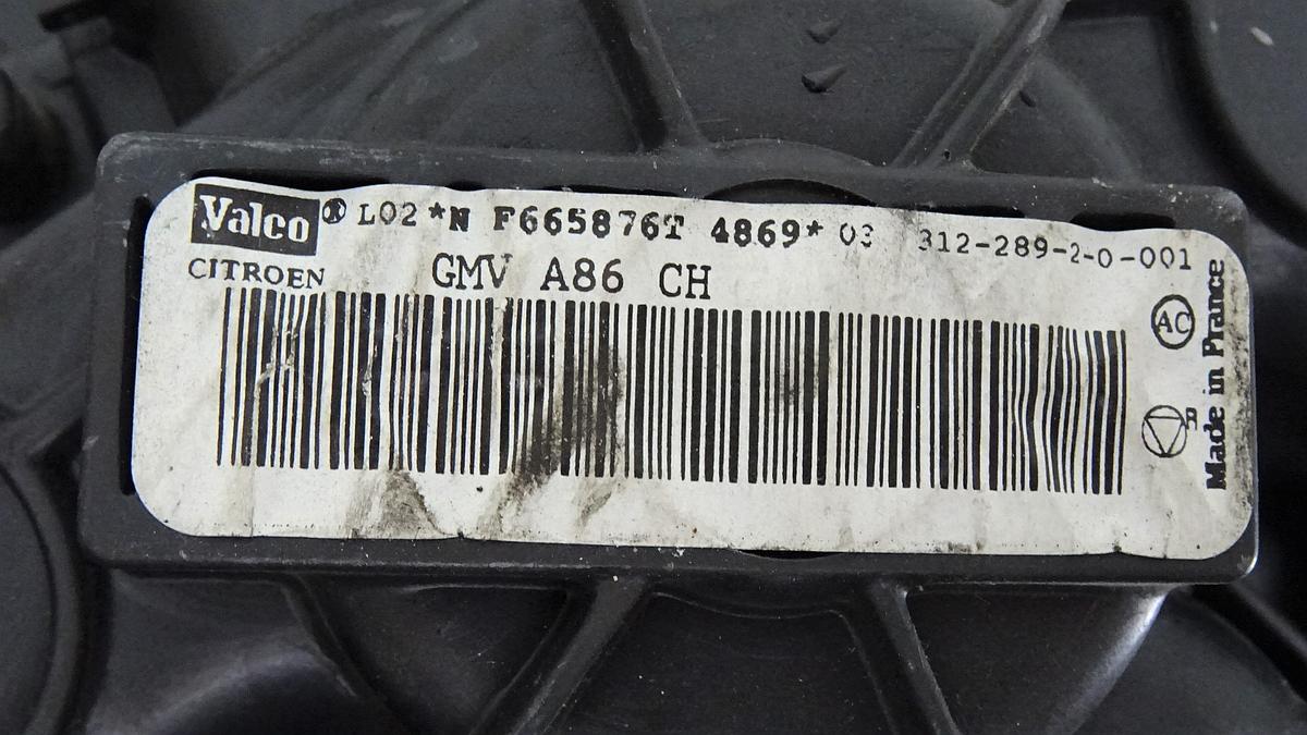 Citroen C3 Gebläsemotor Heizungsgebläse F665876T Bj2003 Fahrzeuge ohne Klima