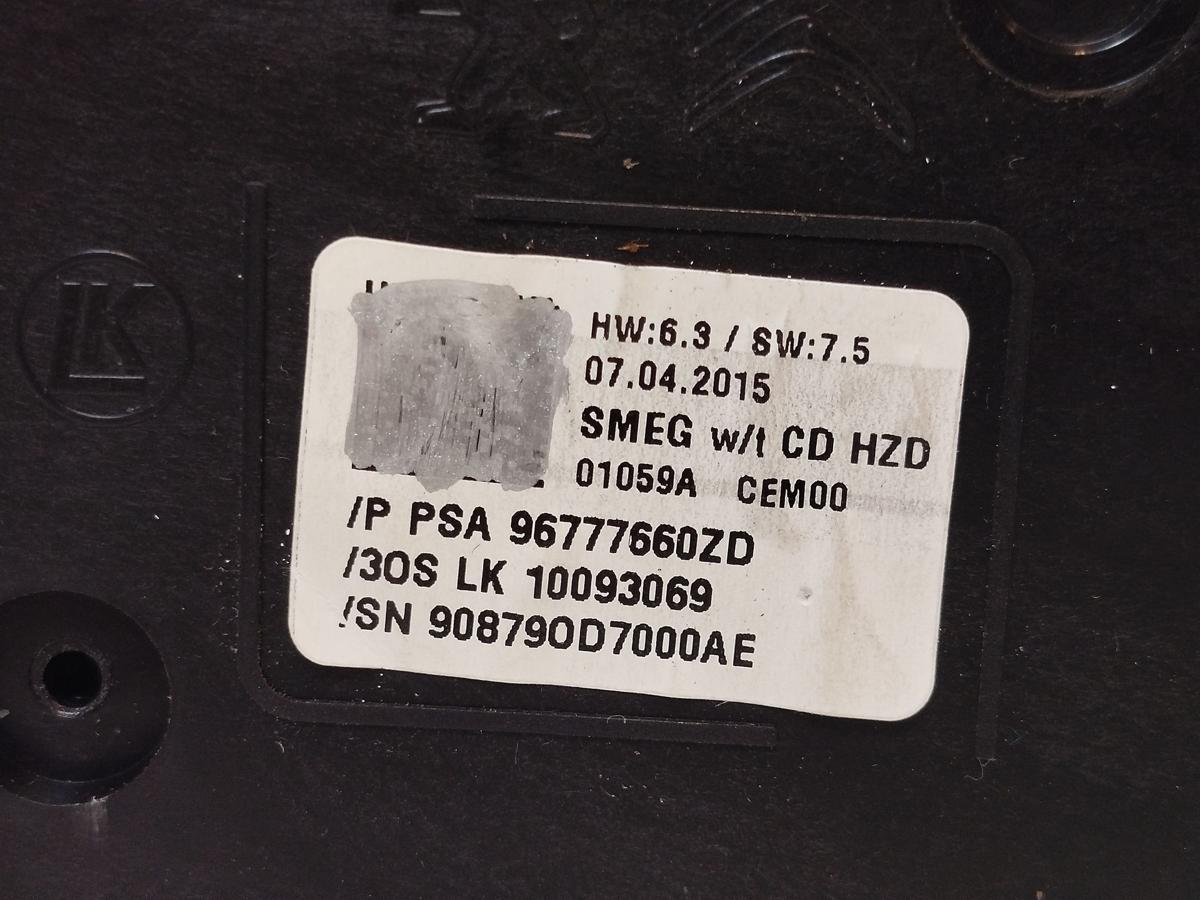 Peugeot 308 SW T9 Tasterleiste Bedienteil Scheibenheizung Tasterleiste