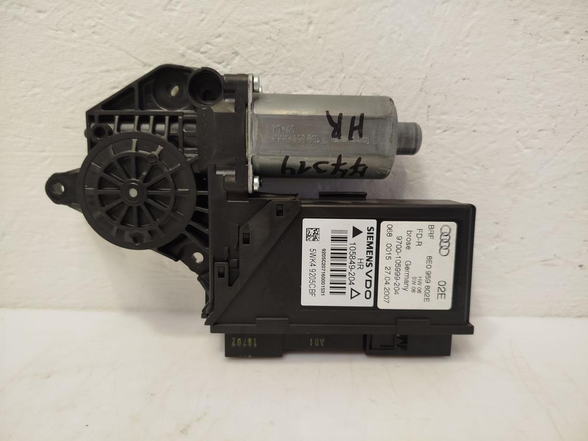 Audi A4 8E B7 Fensterhebermotor Motor Fensterheber hinten rechts mit Steuerteil