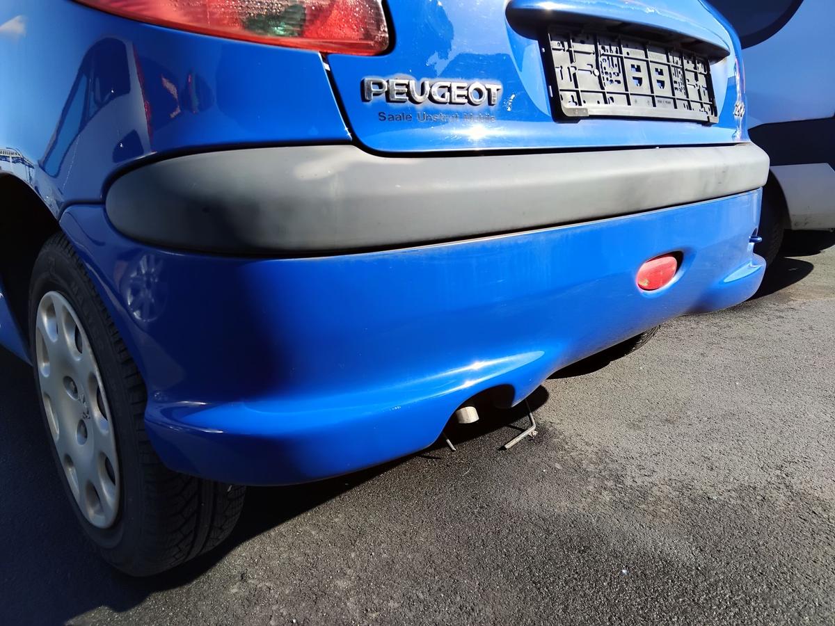 Peugeot 206 original Sto&szlig;stange Sto&szlig;f&auml;nger hinten EGJ Blau Santorin BJ2005