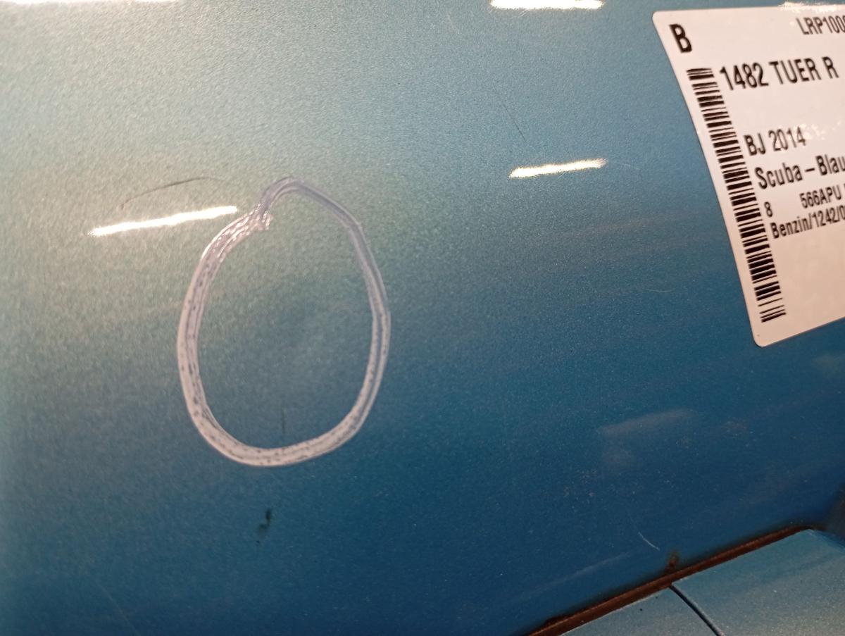 Ford Ka 2 RU8 original T&uuml;r vorn rechts Beifahrert&uuml;r Scuba Blau BJ2014