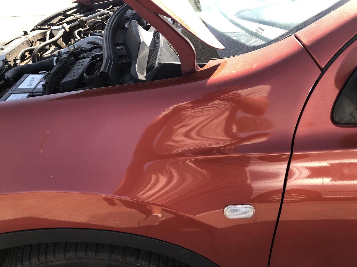 Nissan Qashqai J10 Kotfl&uuml;gel vorn links Fahrerseite A52 Fired Iron