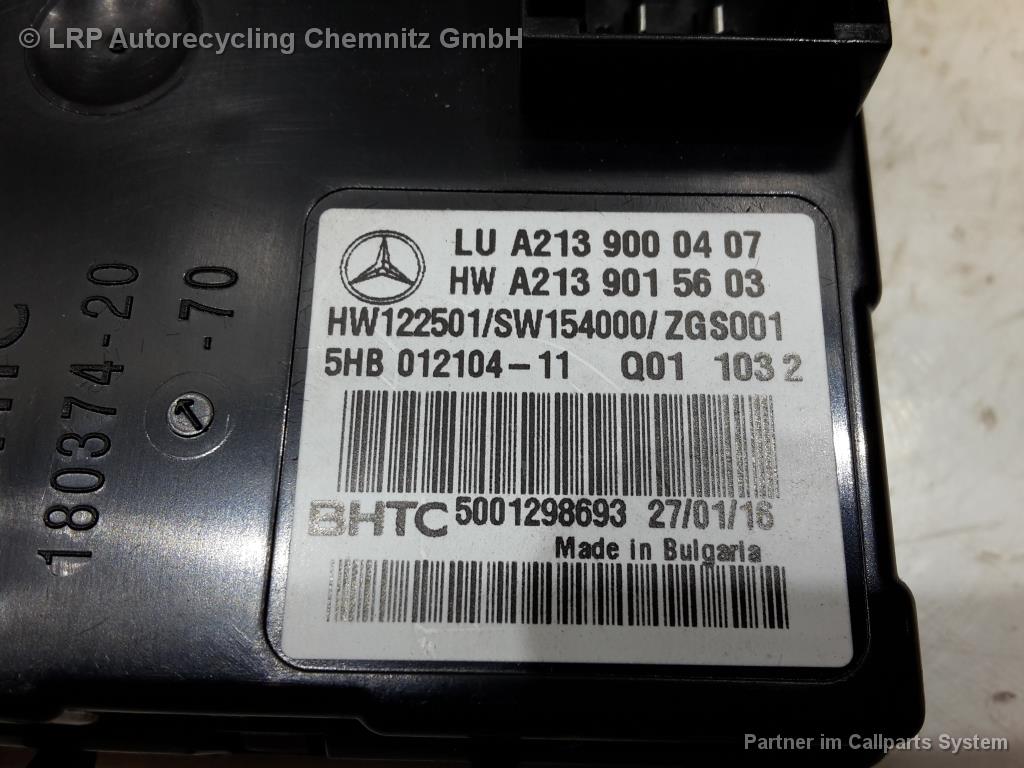 Mercedes E-Klasse W213 BJ 2016 Steuergerät Klimaanlage A2139000407 A2139015603