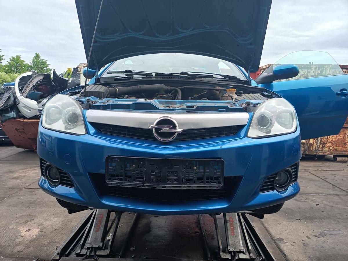 Opel Tigra Twintop original Sto&szlig;stange F&auml;nger vorn Front Z21H Antiguablau Bj 07