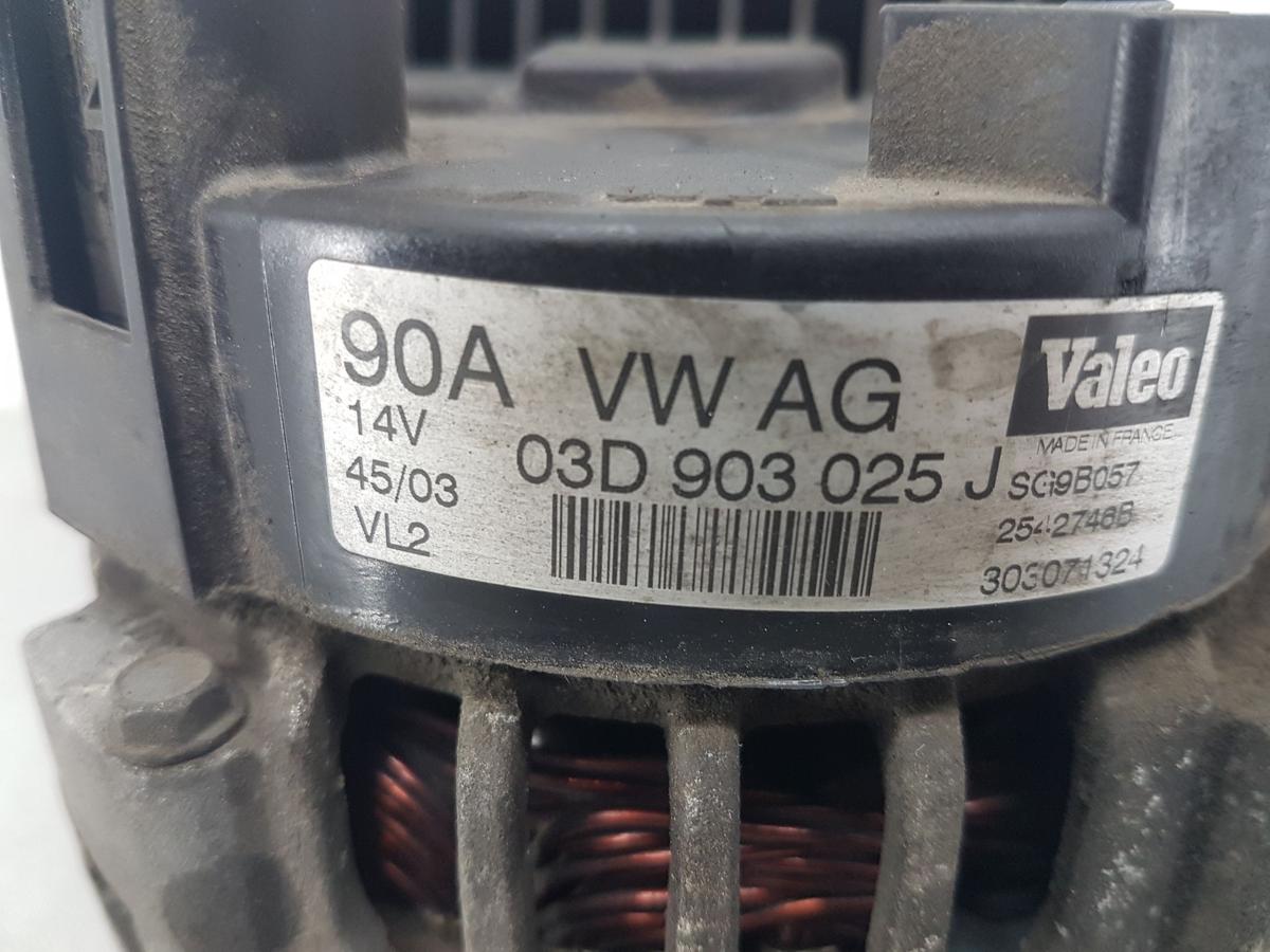 VW Polo 9N Lichtmaschine Generator 90A 03D903025J 2542746B Bj03 1,2 40kw AWY