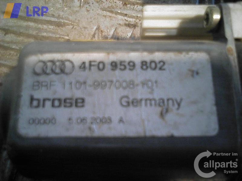 Audi A6 Motor Fensterheber vorn rechts 4F0959802 Limo BJ2003