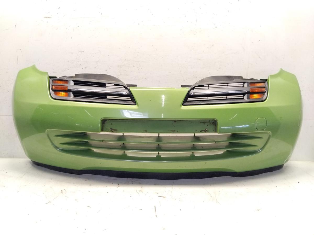 Nissan Micra K12 orig Sto&szlig;f&auml;nger Sto&szlig;stange vorn J13 Seegrasgr&uuml;n Metallic BJ2003