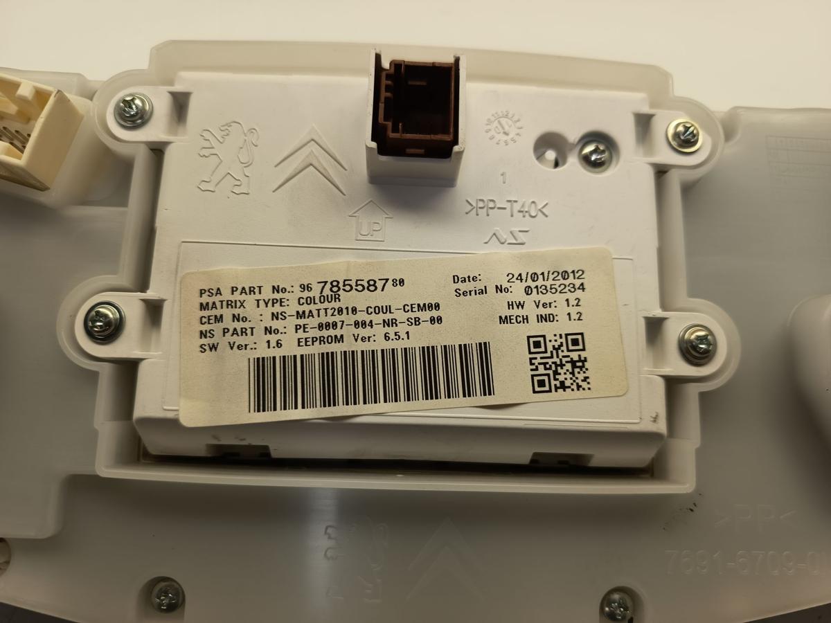 Peugeot 208 I orig Kombiinstrument Tacho Benzin 126Tkm Bj 2012
