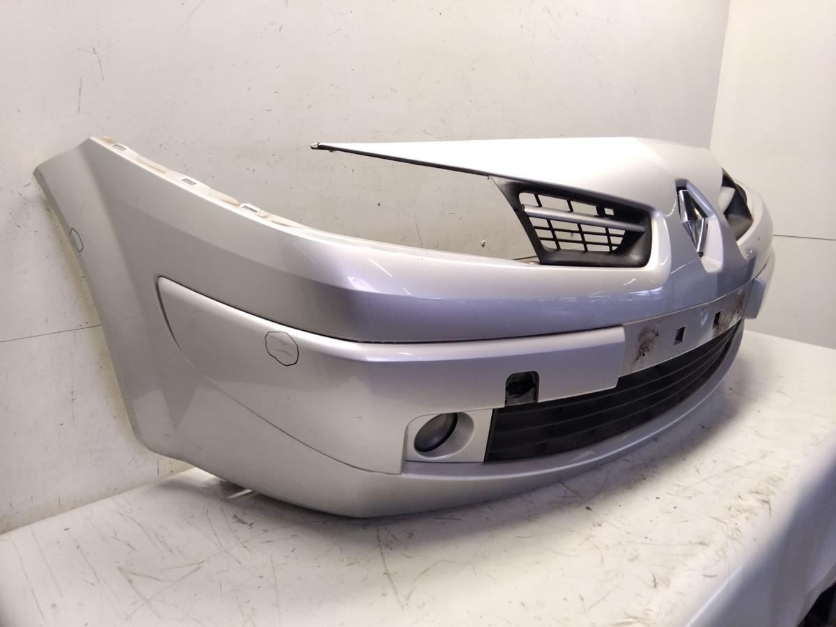 Renault Megane 2 Facelift Sto&szlig;f&auml;nger Sto&szlig;stange vorn silber TED69 Bj.2008