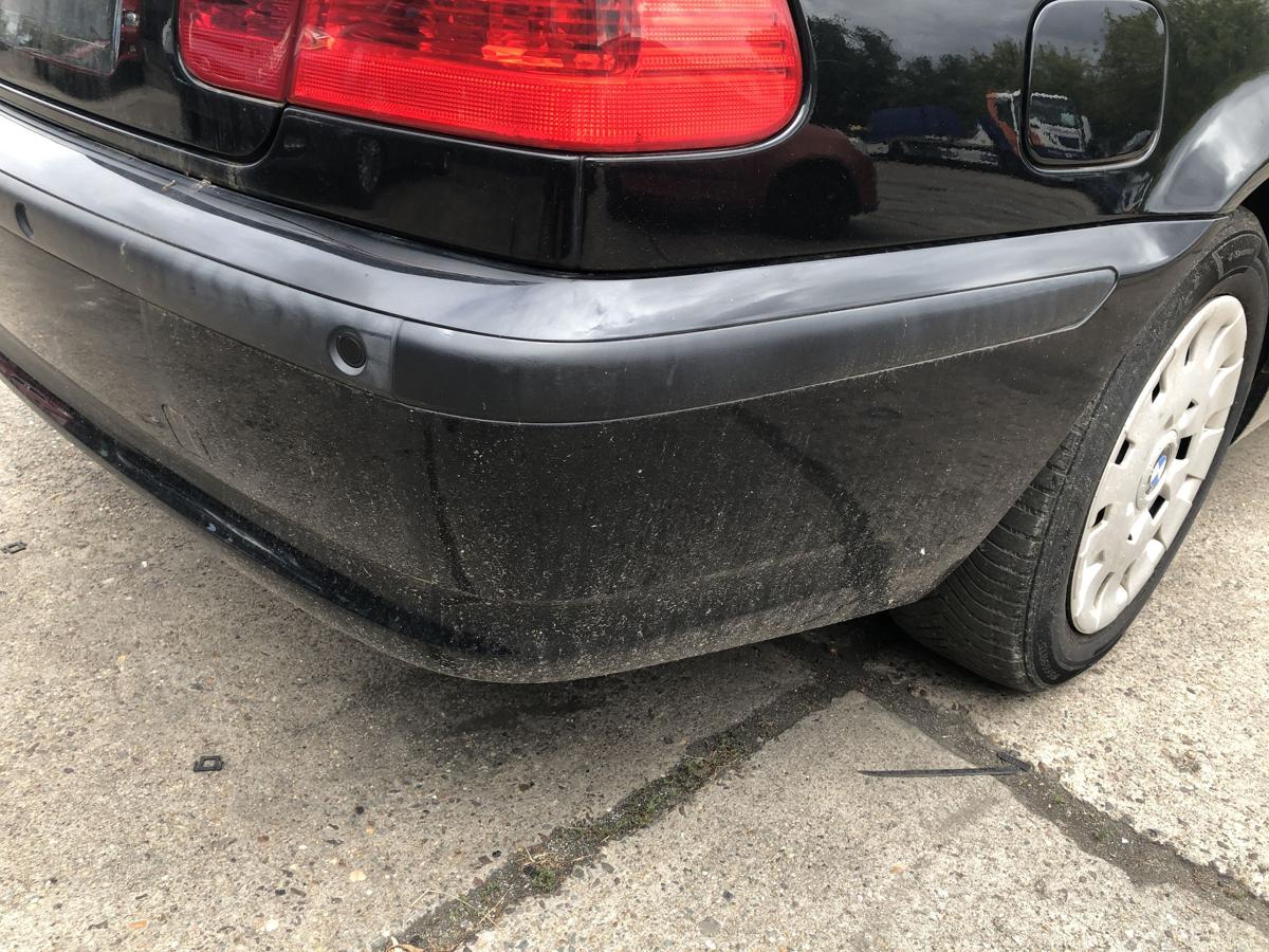 BMW 3er E46 Facelift Sto&szlig;f&auml;nger hinten Hecksch&uuml;rze Limo PDC 475/9 Black Saphir