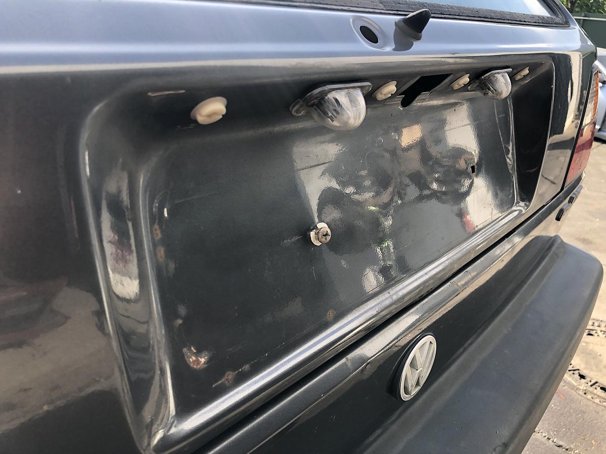 VW Golf II 2 GL orig Heckklappe mit Scheibe A7U Perlgrau Bj 91