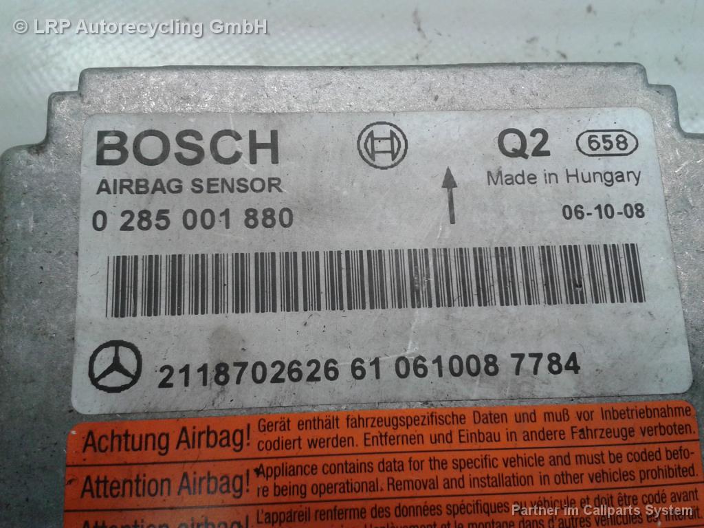 Mercedes S211 Bj.2006 original Steuergerät Airbag 2118702626 0285001880