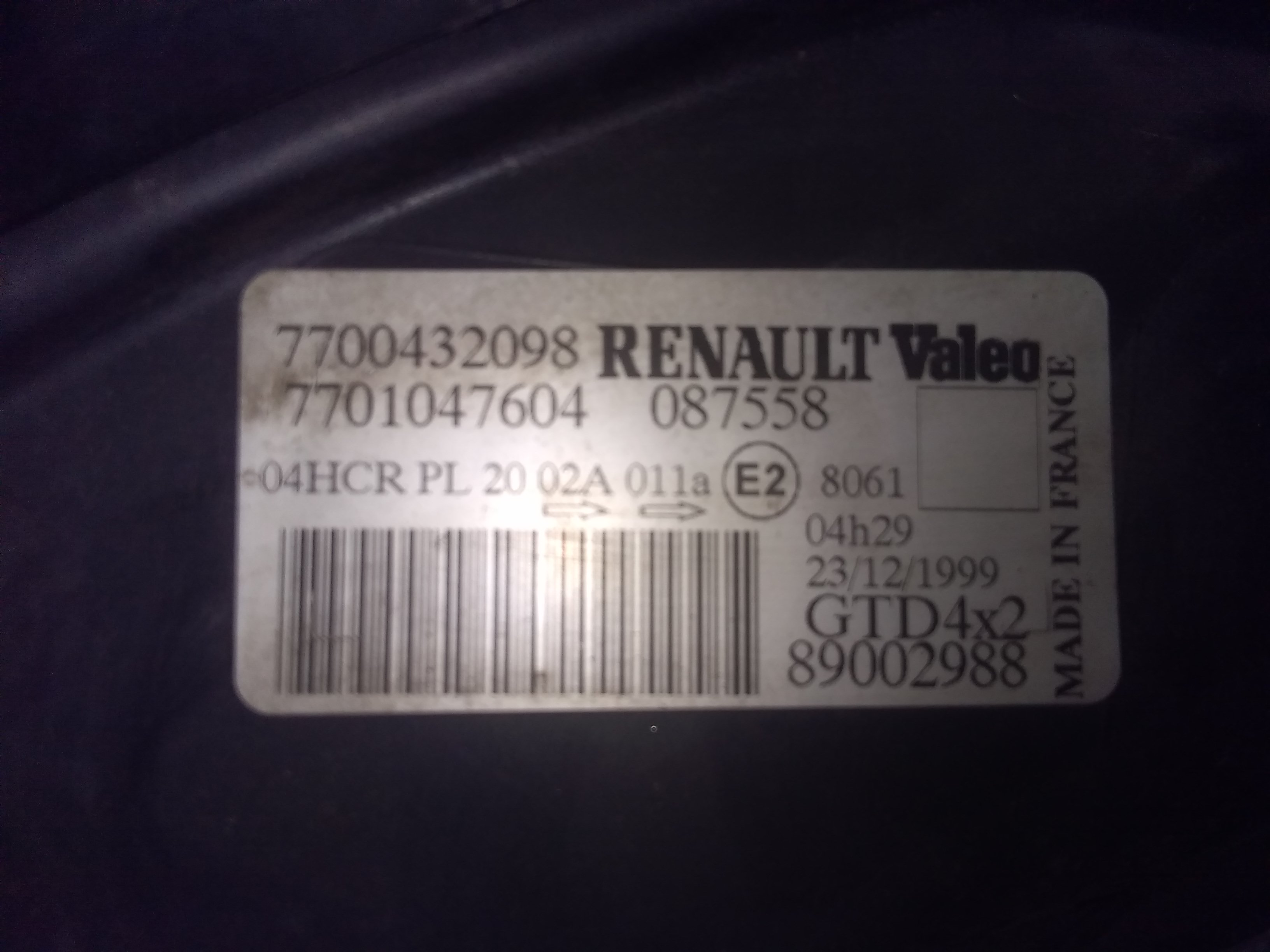 Renault Scenic I JA Bj.2000 original Scheinwerfer links 1,6 79KW *K4M700* 5G Schalter Gebrauchtspuren