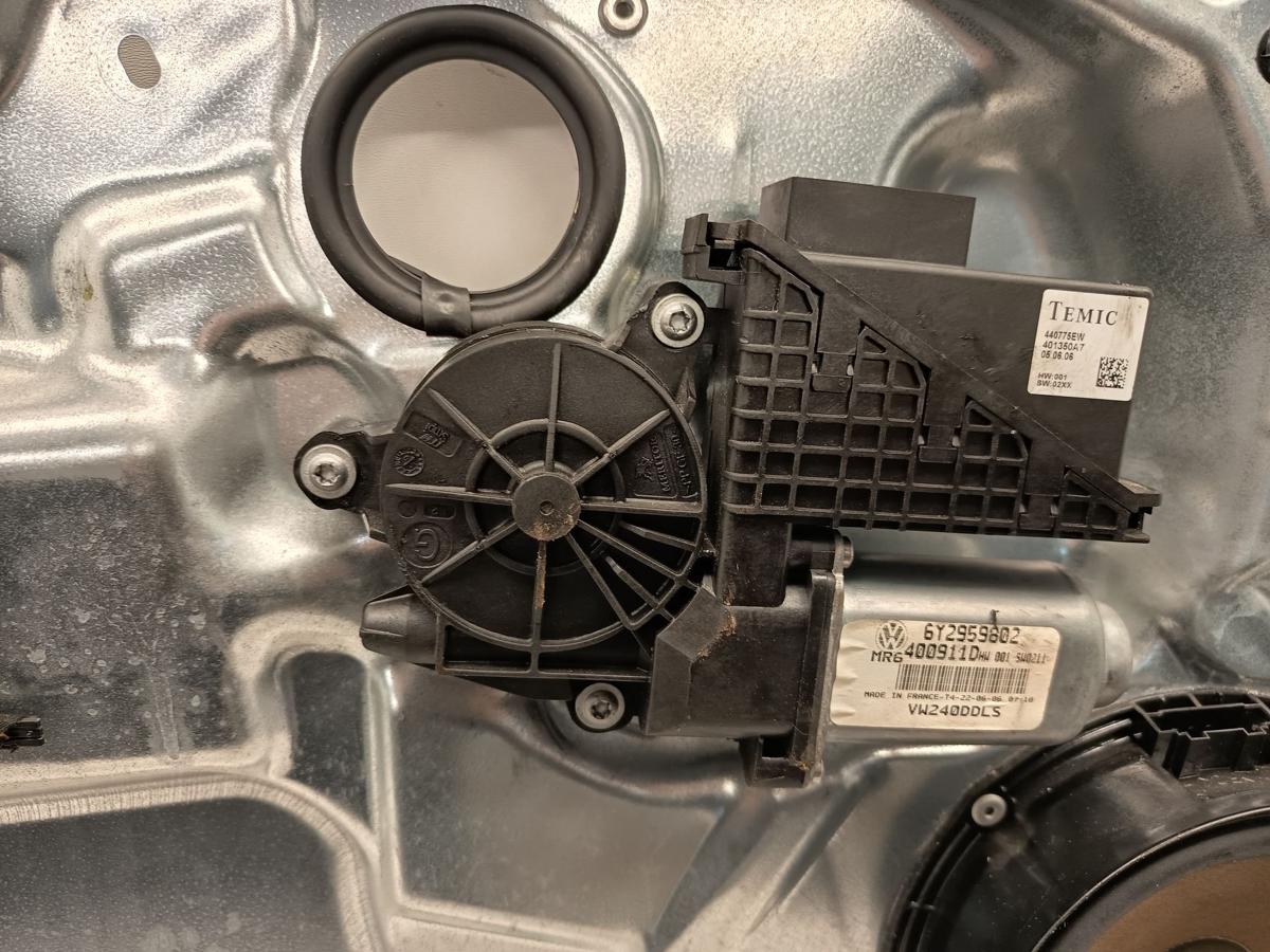 VW Polo 9N3 3t&uuml;rer original Fensterheber vorn links Fahrer mit Motor 6Y2959802