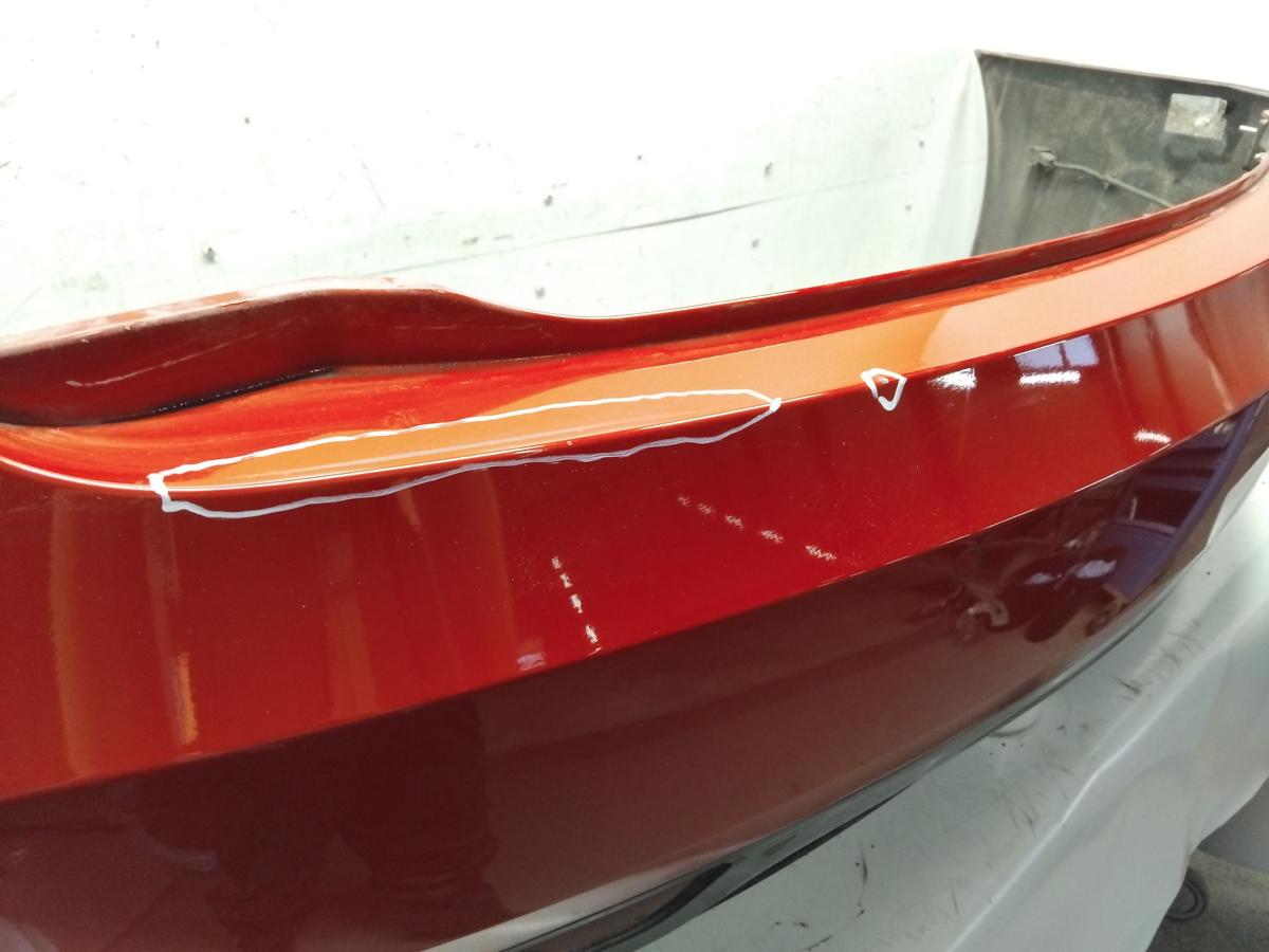 Tesla Model S original Sto&szlig;f&auml;nger Sto&szlig;stange hinten sunset red mit PDC Bj.2019