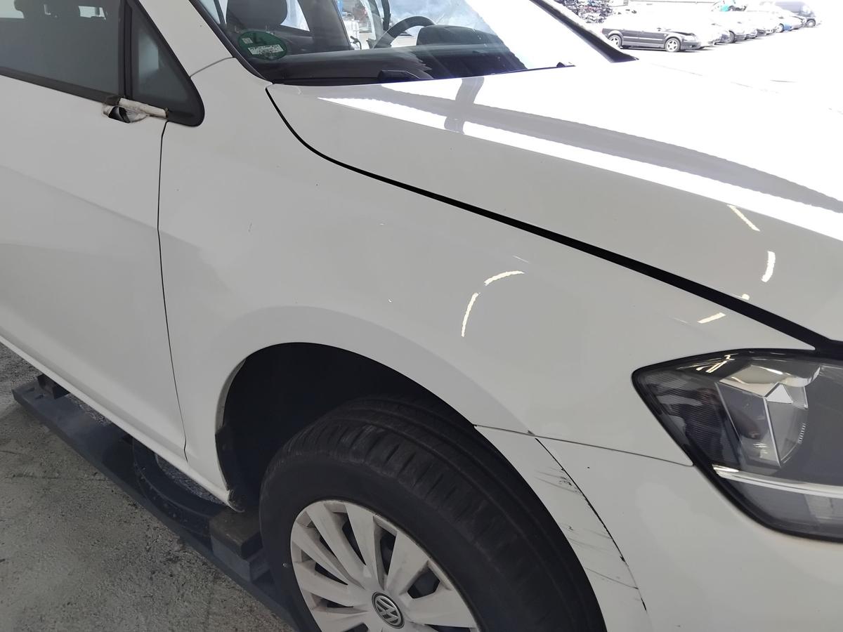 VW Golf 7 Facelift original Kotfl&uuml;gel vorn rechts weiss LC9A pure white BJ2019