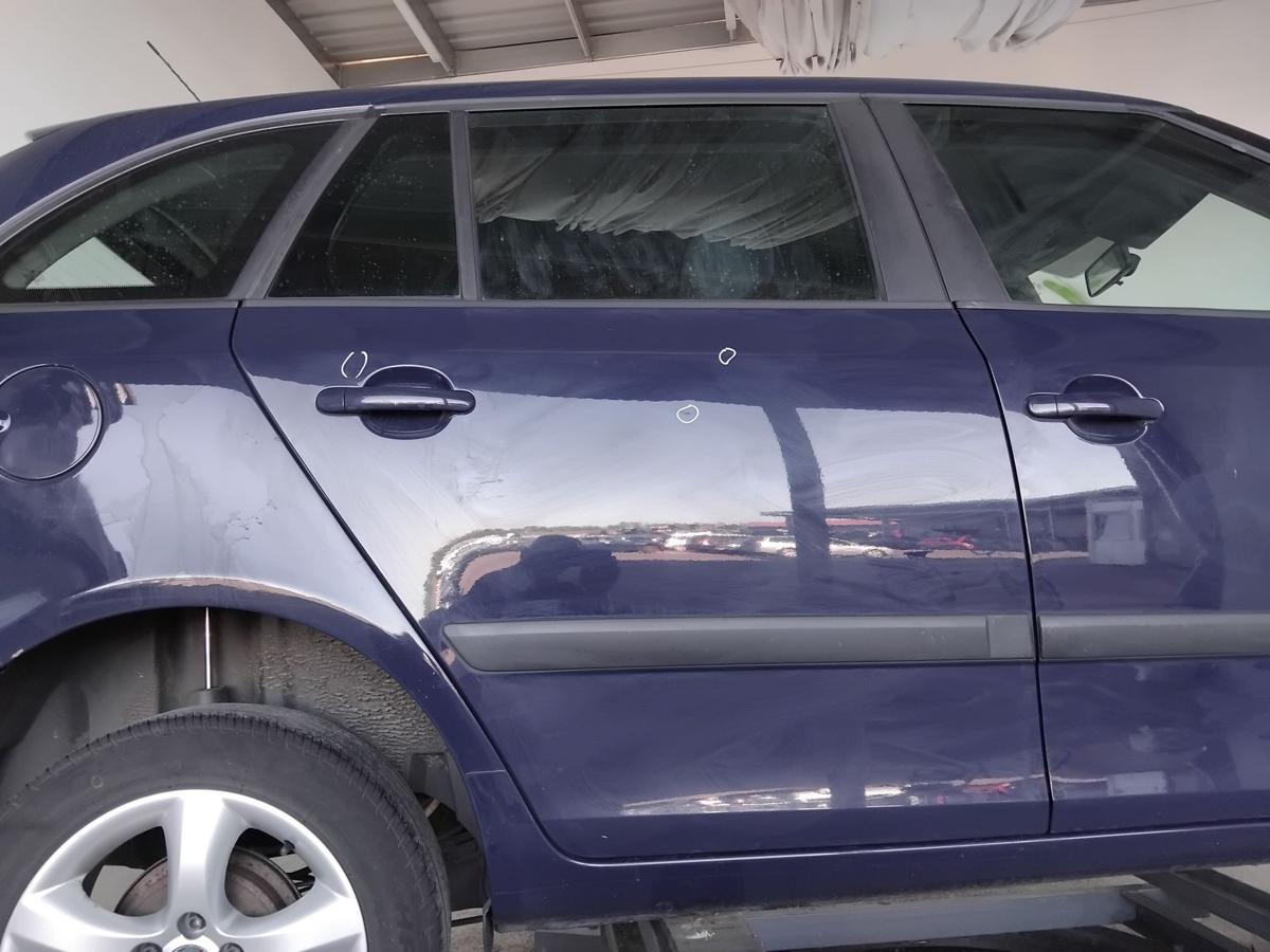 Skoda Fabia 2 5J Kombi Facelift T&uuml;r hinten rechts pacific blue LF5A BJ2011
