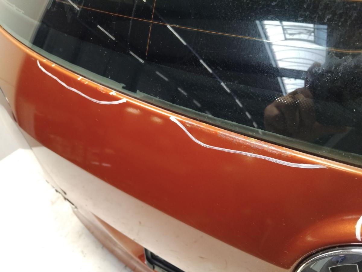 VW Golf Plus 5M Heckklappe LA3X Sunsetred mit Heckscheibe BJ2006 Rost